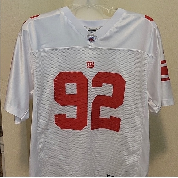 NFL REEBOK EQUIPMENT VTG NEW YORK GIANTS #92 STRAHAN....Youth XL - Picture 2 of 8